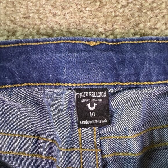 True Religion Geno Relaxed Slim Blue Denim Jeans Boys Size 14 28x28 E569 - Picture 4 of 16